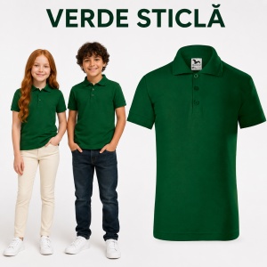 Tricou Polo Copii Tip Tommy, cu Guler, pentru Școală, Fete și Băieți, 4–12 Ani - Img 24
