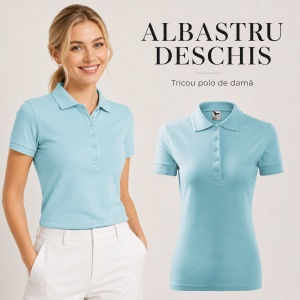 Tricou Polo Damă Malfini 210 Pique, Croială Cambrată, 200 g/m², Mărimi XS–3XL,65% Bumbac, 36 Culori - Img 28