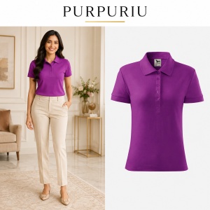 Tricou Polo Damă Malfini Cotton, 100% Bumbac, Croială Cambrată, Guler Polo Raiat, 5 Nasturi, 17 Culori, Mărimi XS–2XL - Img 22