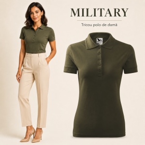 Tricou Polo Damă Pique Polo, Croială Cambrată, 36 Nuanțe, Mărimi XS–3XL - Img 18