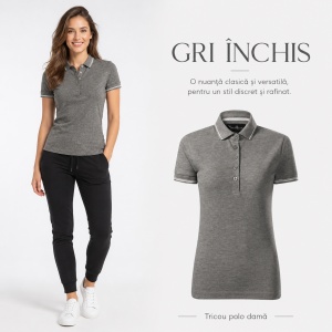 Tricou Polo Damă Premium Malfini 253 Perfection Plain, 95% Bumbac 5% Elastan, Croială Slim Fit, 200 g/m², S 2XL, 7 Culori - Img 28
