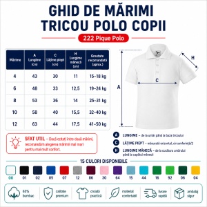Tricou Polo pentru Băieți 222 - Img 4