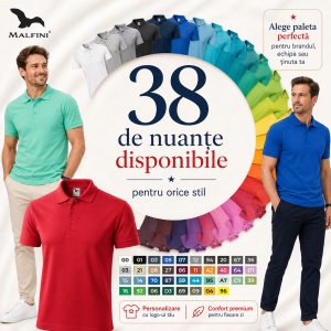 Tricou Polo Pique Bărbați Malfini – Casual & Office, 38 Culori,65% Bumbac S-5XL - Img 2