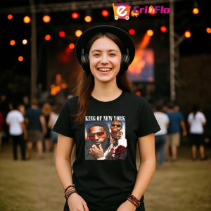 Tricou Pop Smoke - King of NY, muzica POP, Dama | Barbat | Copii, Culoare Negru - Img 5