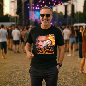 Tricou Post Malone - Flames Style, muzica RAP, Dama | Barbat | Copii, Culoare Negru - Img 9