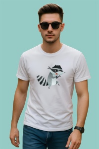 Tricou Raton Hot Furat Bani, din bumbac 100%, tricou alb, Dama | Barbat - Img 2