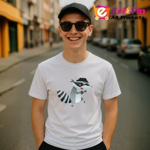 Tricou Raton Hot Furat Bani, din bumbac 100%, tricou alb, Dama | Barbat - Img 4