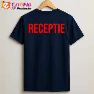 Tricou RECEPTIE, Personalizat | Unisex Dama si Barbat, Albastru Inchis - Img 2