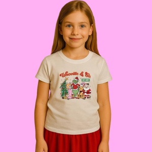 Tricou Retro Merry Grinchmas The Grinch And Friends Download, din bumbac 100%, tricou alb, Copii | Dama | Barbat - Img 2