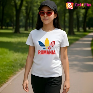 Tricou Romania 3 frunze |Colectia Tricouri Romania