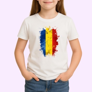 Tricou Romania Steag Splash Art, Copii | Dama | Barbat - Img 3