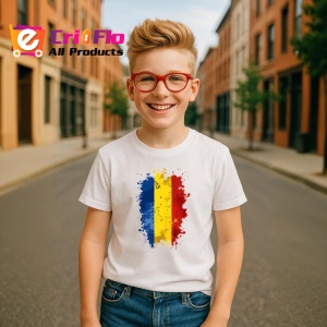 Tricou Romania Steag Splash Art, Copii | Dama | Barbat - Img 8