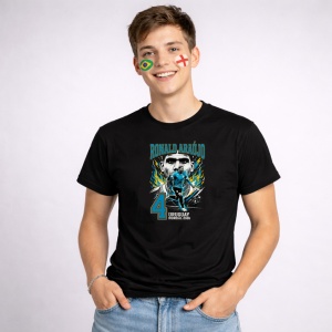 Tricou Ronald Araujo Uruguay World Cup Fifa 2026, din bumbac 100%, tricou negru, Copii | Dama | Barbat