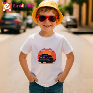Tricou Rulota hippie cu flori si camp de floarea soarelui Copii | Dama | Barbat - Img 11