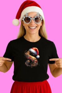 Tricou S Litere Alfabet Craciun Impodobite Cu Decoratiuni, din bumbac 100% Copii | Dama | Barbat - Img 2