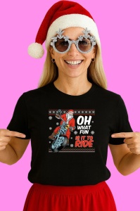 Tricou Santa Vespa Ride, din bumbac 100% Copii | Dama | Barbat - Img 3