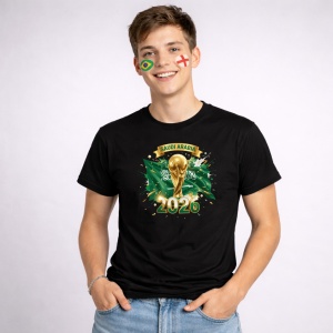 Tricou Saudi Arabia World Cup 2026 Fifa V2, din bumbac 100%, tricou negru, Copii | Dama | Barbat - Img 2