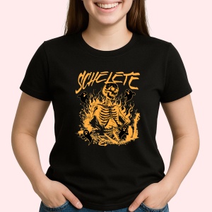 Tricou Schelete gata sa sperie Negru, Copii | Dama | Barbat - Img 2
