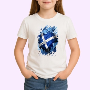 Tricou Scotland Steag Splash Art, Copii | Dama | Barbat - Img 3
