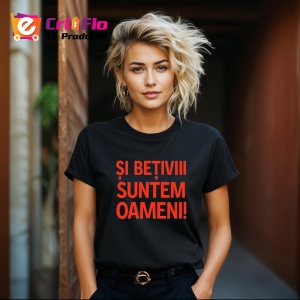 Tricou Si betivii suntem oameni, Copii | Dama | Barbat , tricou negru - Img 5