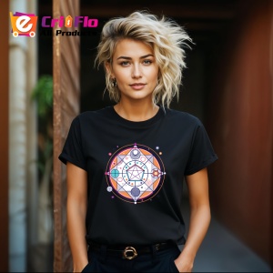 Tricou Simbol Spiritual Roz Violet Geometric, Copii | Dama | Barbat, culoare negru - Img 12