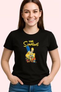 Tricou Simpson familia galbena din springfield in diferite ipostaze comice, Copii | Dama | Barbat , tricou negru - Img 3