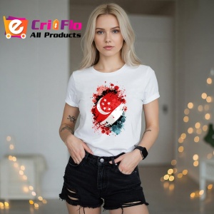 Tricou Singapore Steag Splash Art, Copii | Dama | Barbat - Img 10