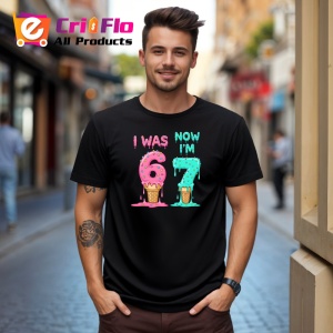 Tricou SIX SEVEN 67 Acum Am 67 2, din bumbac 100%, tricou negru, Copii | Dama | Barbat - Img 2