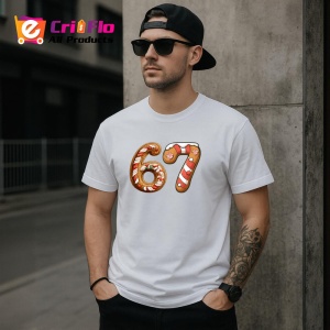 Tricou SIX SEVEN 67 Bomboane Festive, din bumbac 100%, tricou alb, Copii | Dama | Barbat - Img 2