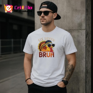Tricou SIX SEVEN 67 Curcan Cool Bruh, din bumbac 100%, tricou alb, Copii | Dama | Barbat - Img 2