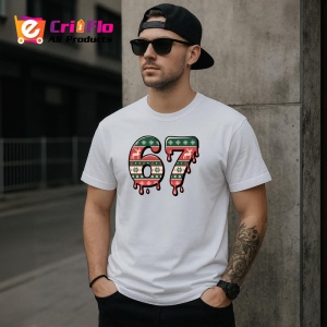 Tricou SIX SEVEN 67 Model Pulover Craciun, din bumbac 100%, tricou alb, Copii | Dama | Barbat - Img 2