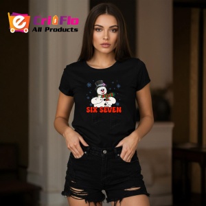 Tricou SIX SEVEN 67 Om De Zapada Craciun 2, din bumbac 100%, tricou negru, Copii | Dama | Barbat - Img 3