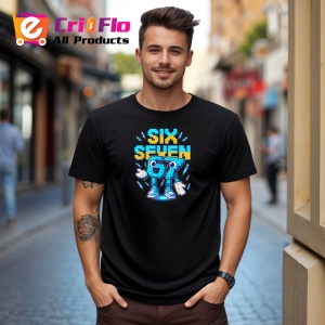 Tricou SIX SEVEN 67 Robot Blue Power, din bumbac 100%, tricou negru, Copii | Dama | Barbat - Img 2