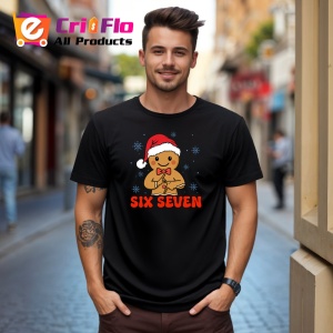 Tricou SIX SEVEN 67 Turta Dulce Craciun 2, din bumbac 100%, tricou negru, Copii | Dama | Barbat