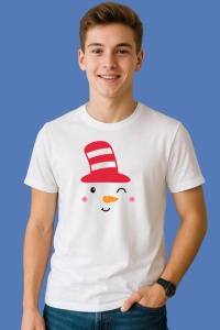 Tricou Snowman Fata V8, din bumbac 100%, tricou alb, Copii | Dama | Barbat