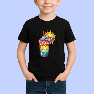 Tricou Soare cu ochelari si pahar text sunshine and sweet tea vara relaxata Copii | Dama | Barbat Barbat - Img 6