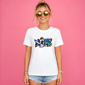 Tricou Soccer Boy Player Urban Graffiti Blue Black Street Art, din bumbac 100% Copii | Dama | Barbat