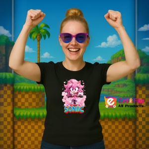 Tricou Sonic Amy - Gingasie Magica Copii | Dama | Barbat - Img 11