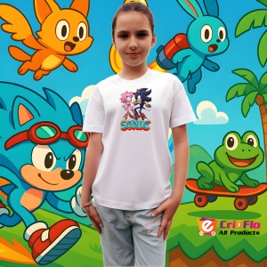 Tricou Sonic Amy si Shadow - Dansul Rivalilor Copii | Dama | Barbat - Img 4