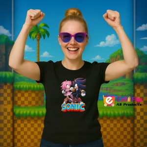 Tricou Sonic Amy si Shadow - Dansul Rivalilor Copii | Dama | Barbat - Img 11