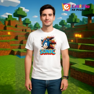 Tricou Sonic - Explozie de Culoare Copii | Dama | Barbat - Img 2