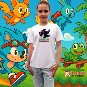 Tricou Sonic Shadow - Univers Intunecat Copii | Dama | Barbat - Img 4