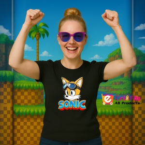 Tricou Sonic Tails - Inventator Aerian Copii | Dama | Barbat - Img 11