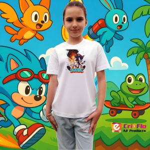 Tricou Sonic Tails si Shadow - Explozie de Actiune Copii | Dama | Barbat - Img 4