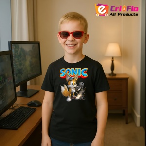 Tricou Sonic Tails - Tehnician Rapid Copii | Dama | Barbat - Img 5
