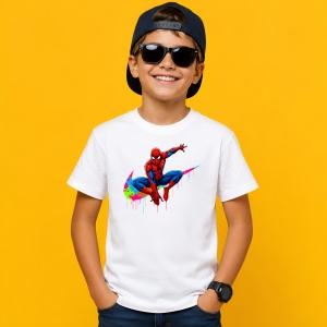 Tricou Spiderman Omul Paianjen Culori Vibrante Design Urban Drip, din bumbac 100% Copii | Dama | Barbat - Img 2