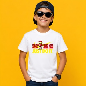 Tricou Spongebob Squarepants Yellow Urban Vibe Logo Rosu, din bumbac 100% Copii | Dama | Barbat - Img 2