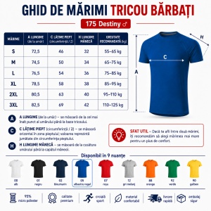 Tricou Sport Bărbați Malfini Destiny 175, 95% Micro Poliester, 5% Elastan, 160 g/m², Extra Dry, Slim Fit, Guler Rotund, Mărimi S 2XL - Img 4