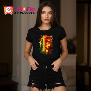 Tricou Sri Lanka Steag Splash Art, Copii | Dama | Barbat, culoare negru - Img 10