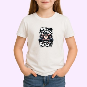 Tricou Stay Focus And Beast Bodybuilder, Copii | Dama | Barbat - Img 3